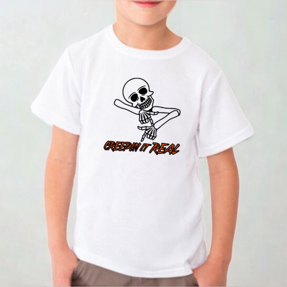 HANDCRAFTED Kids Short Sleeve Halloween Tee